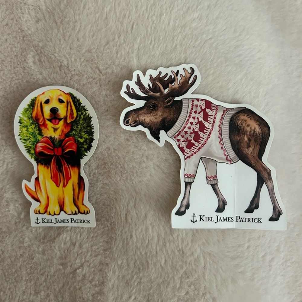 Kiel James Patrick Holiday stickers